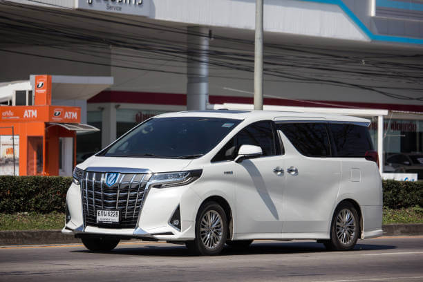 Toyota Alphard with 8 seats